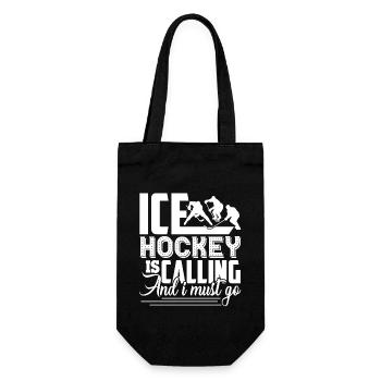 Ice Hockey Ice Hockey Is Calling And I Must Go - Gift Bag for Bottles - black - Front
