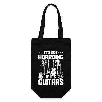 Guitar Vintage Guitarist Gift - Gift Bag for Bottles - black - Front