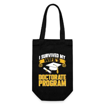 PhD Graduate Doktorgrad Ph.D. Promotion - Geschenkbeutel für Flaschen - Schwarz - Vorne