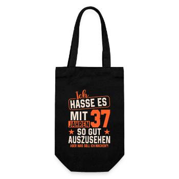 Legendärer 37. Geburtstag - Geschenkbeutel für Flaschen - Schwarz - Vorne