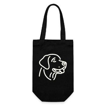 Visage de Labrador Retriever - Sac à bouteille - noir - Devant