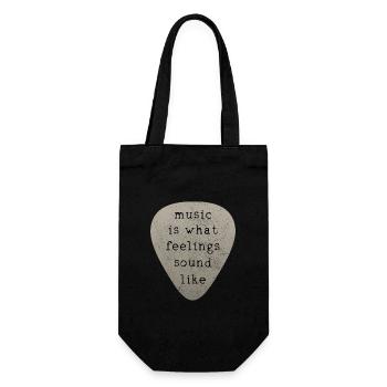 Guitar Vintage Guitarist Gift - Gift Bag for Bottles - black - Front
