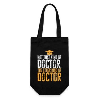 PhD Graduate Doktorgrad Ph.D. Promotion - Geschenkbeutel für Flaschen - Schwarz - Vorne