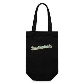 Dachdecker Abschluss-Geschenk Handwerker - Geschenkbeutel für Flaschen - Schwarz - Vorne