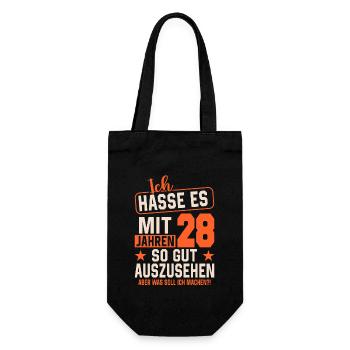 Legendärer 28. Geburtstag - Geschenkbeutel für Flaschen - Schwarz - Vorne