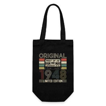 Elegant Vintage '48 - Gift Bag for Bottles - black - Front
