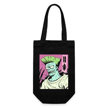 Cartoon: Strong Japanese Anime Fans and Bros - Gift Bag for Bottles - black - Front