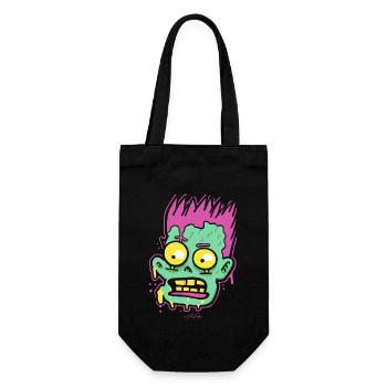 Cartoon Pop Art: So creepy, a zombie - Gift Bag for Bottles - black - Front
