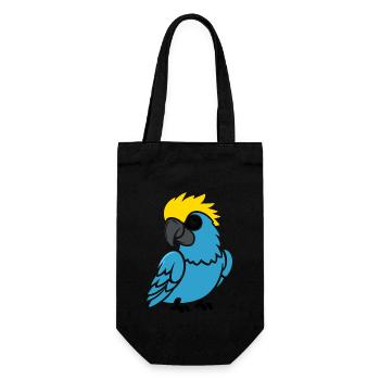 Humor little parrot - Gift Bag for Bottles - black - Front