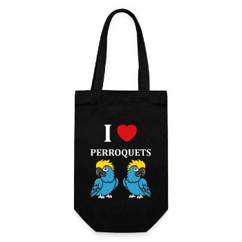 Humour petit perroquet - Sac à bouteille - noir - Devant