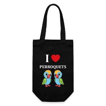 Humour petit perroquet - Sac à bouteille - noir - Devant