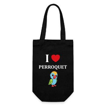 Humour petit perroquet - Sac à bouteille - noir - Devant