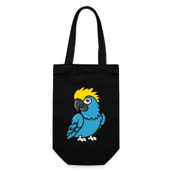 Humor kleiner Papagei - Geschenkbeutel für Flaschen - Schwarz - Vorne