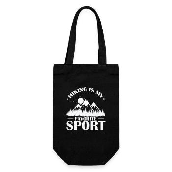 Hiking is my Favorite Sport Outdoor Hobby - Gift Bag for Bottles - black - Front