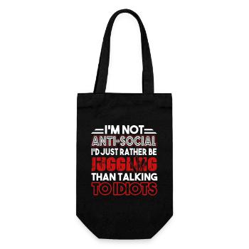 Juggling I'd Just Rather Be Juggling - Gift Bag for Bottles - black - Front
