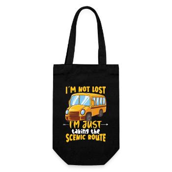 Funny School Bus Driver Appreciation anniversary - Gift Bag for Bottles - black - Front