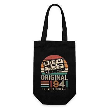 Vintage Birthday Joy 1941 - Gift Bag for Bottles - black - Front