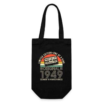 Joie d’anniversaire Vintage 1949 - Sac à bouteille - noir - Devant