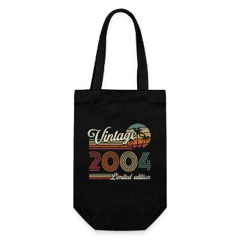 Vintage Rétro Cadeau Anniversaire pour Né en 2004 - Sac à bouteille - noir - Devant