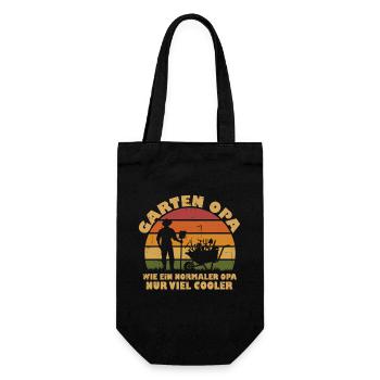 Garten opa wie ein normaler opa nur viel cooler - Geschenkbeutel für Flaschen - Schwarz - Vorne