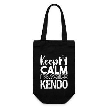 Kendo Keep Calm I Practice Kendo - Gift Bag for Bottles - black - Front