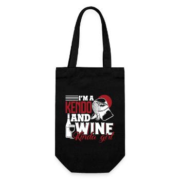 Kendo Kendo And Wine Kinda Girl - Gift Bag for Bottles - black - Front