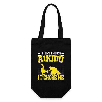 Ich habe nicht Aikido gewählt, es hat mich gewählt - Geschenkbeutel für Flaschen - Schwarz - Vorne