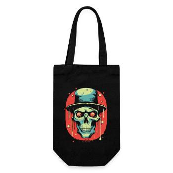 He lives in his holy temple, skull - Gift Bag for Bottles - black - Front