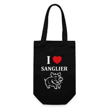 Humour petit sanglier - Sac à bouteille - noir - Devant