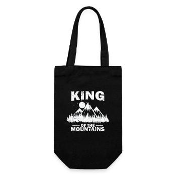 King of the Mountains Wandern Hobby - Geschenkbeutel für Flaschen - Schwarz - Vorne