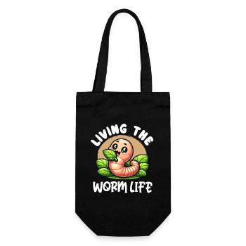 Worm farming earthworm gardening vermiculture - Gift Bag for Bottles - black - Front
