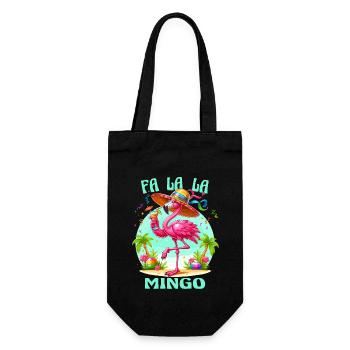 Flamingo Party Music Holiday Birthday Fun Funny - Gift Bag for Bottles - black - Front