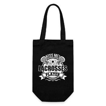 Lacrosse Kiss Me I'm A Lacrosse Player - Gift Bag for Bottles - black - Front