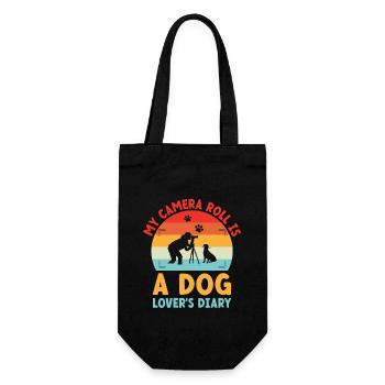 Dog Lover Photography Loves Dog Photographer Dogs - Gift Bag for Bottles - black - Front