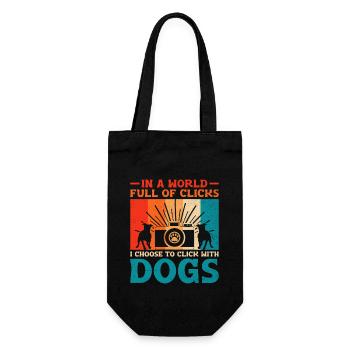 Dog Lover Photography Loves Dog Photographer Dogs - Gift Bag for Bottles - black - Front
