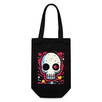 Nothing but hearts and love to the bone - Gift Bag for Bottles - black - Front