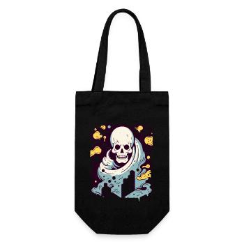 Couleur interactive, crâne industriel moderne - Sac à bouteille - noir - Devant