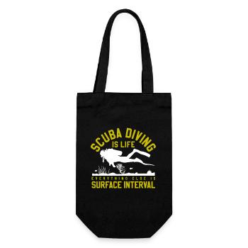 Tauchen Lustig Vintage Taucher Geschenk - Geschenkbeutel für Flaschen - Schwarz - Vorne