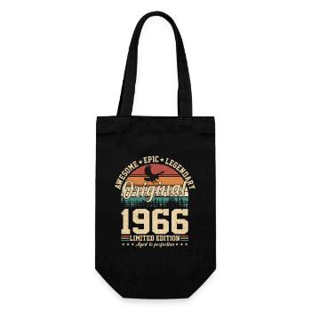 Birthday 1966 - Vintage Anniversary - Gift Bag for Bottles - black - Front