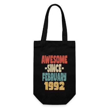 Awesome February 1992 - Gift Bag for Bottles - black - Front