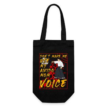 Don't make me use my Aikido Mom Voice - Gift Bag for Bottles - black - Front