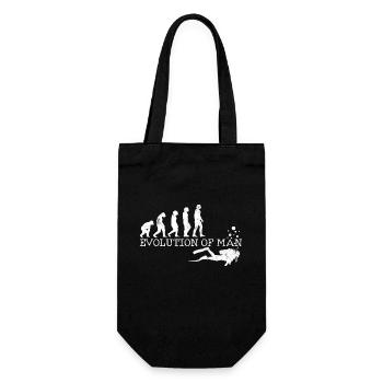 Tauchen Lustig Vintage Taucher Geschenk - Geschenkbeutel für Flaschen - Schwarz - Vorne