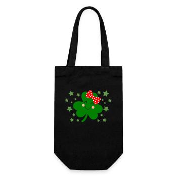 St Patricks Day Accessories Ireland Shamrock Decoration - Gift Bag for Bottles - black - Front