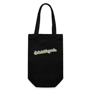 Bodenleger Abschluss-Geschenk Estrichlegerin - Geschenkbeutel für Flaschen - Schwarz - Vorne