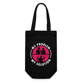 Ironworker My Problem My Pictogram Mom Metalworker - Gift Bag for Bottles - black - Front