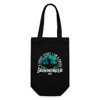 Ironworker A Short Story I Am A Proud Metalworker - Gift Bag for Bottles - black - Front
