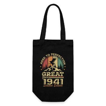 Anniversaire vintage 1941 - idée cadeau rétro 1941 - Sac à bouteille - noir - Devant