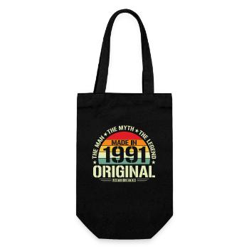 Legendary 33rd Birthday 1991 - Gift Bag for Bottles - black - Front