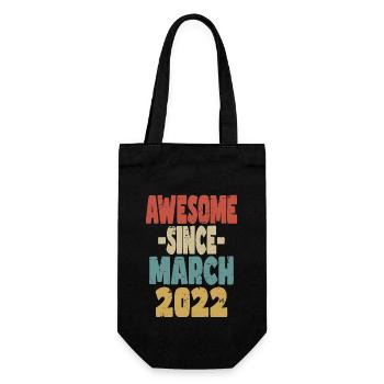 Fantastischer März 2022 - Geschenkbeutel für Flaschen - Schwarz - Vorne