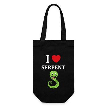 Humour petit serpent - Sac à bouteille - noir - Devant